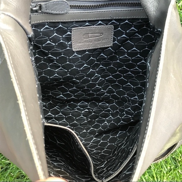 Something Like IKKS Gray Flap Crossbody Purse Bag - Picture 7 of 8